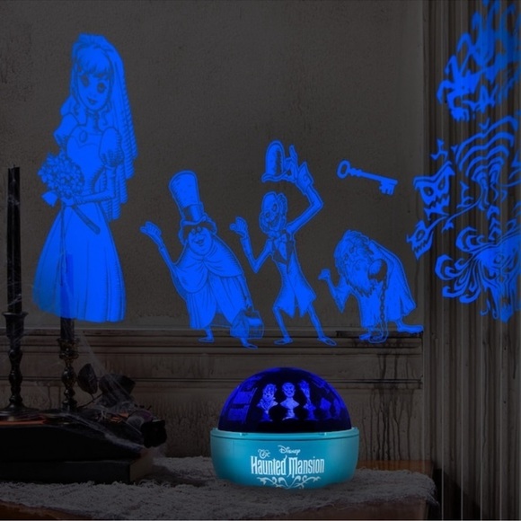 Disney Haunted Mansion Shadow Lights Halloween Rotating Blue Projector by Gemmy - Picture 4 of 5